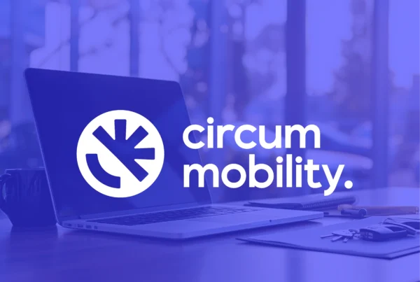 Circum Mobility Lease website op een laptop, branding en webdesign door Afgerond
